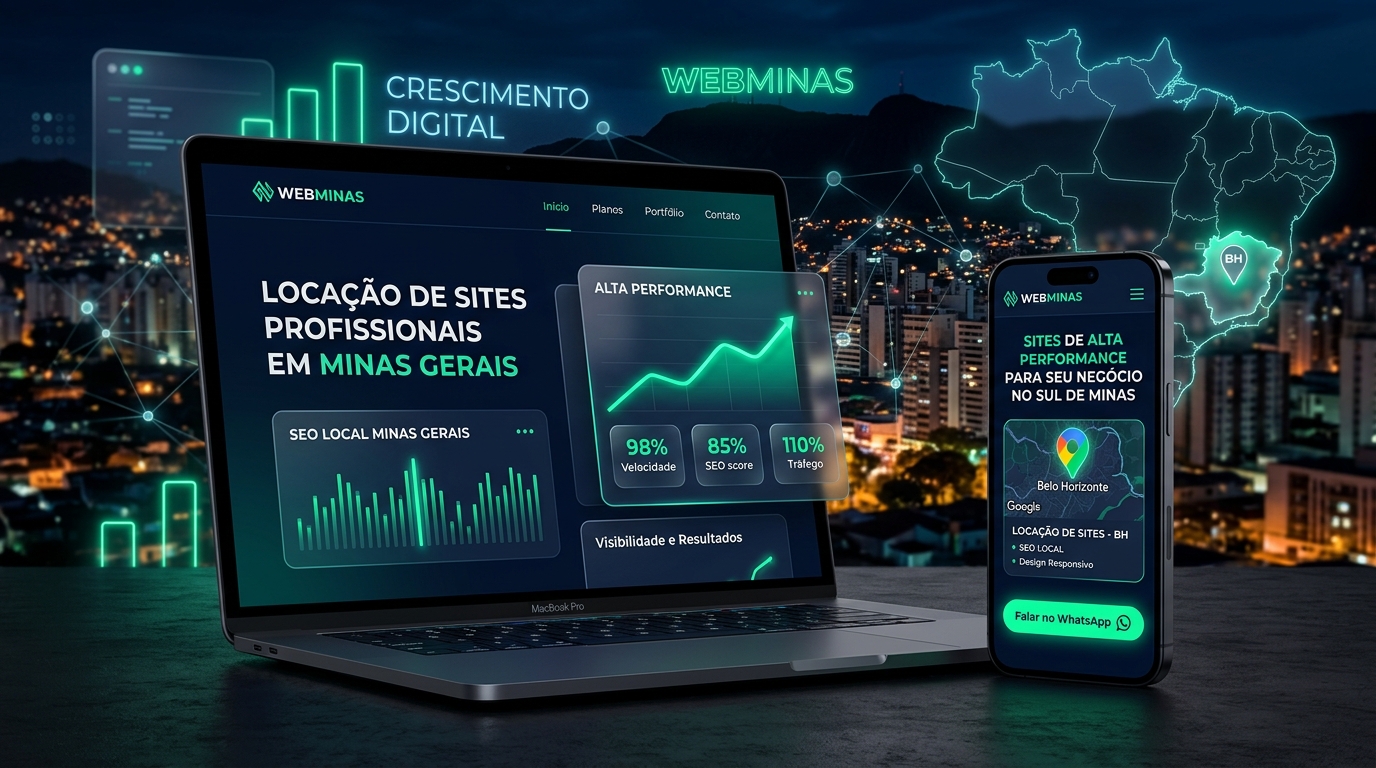 Locação de Sites em Minas Gerais - Estrutura Digital Pronta com SEO Local e WhatsApp
