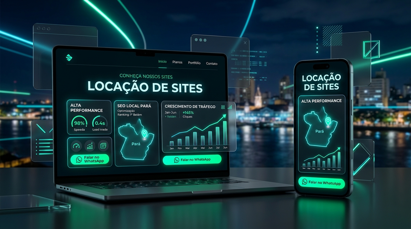 Locação de Sites no Pará - Estrutura Digital Pronta com SEO Local e WhatsApp