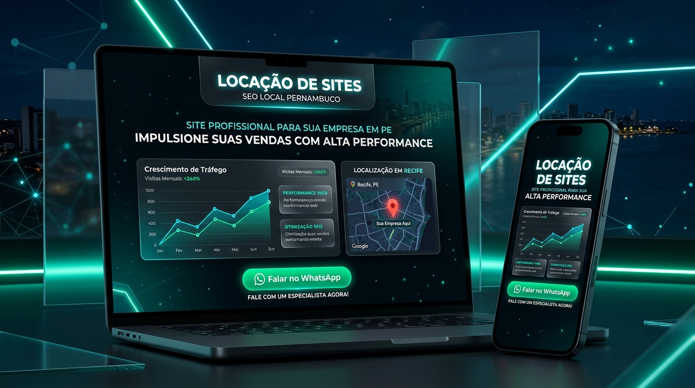 Locação de Sites em Pernambuco - Estrutura Digital Pronta com SEO Local e WhatsApp