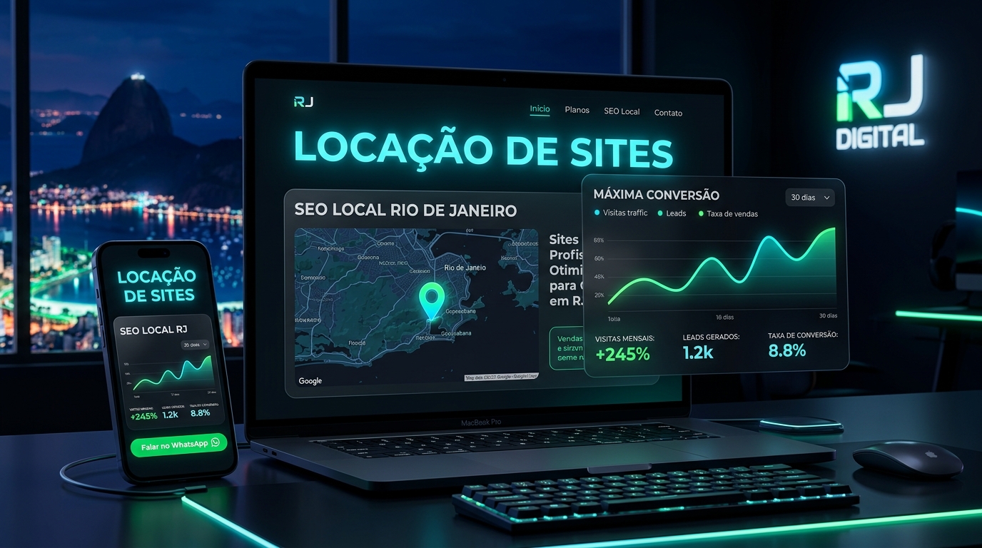 Locação de Sites no Rio de Janeiro - Estrutura Digital Pronta com SEO Local e WhatsApp