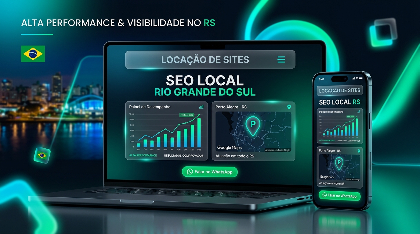 Locação de Sites no Rio Grande do Sul - Estrutura Digital Pronta com SEO Local e WhatsApp